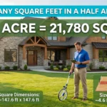 Infographic showing that How Many Square Feet in a Half an Acrethe easy conversion guide