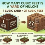 Infographic is showing that How Many Cubic Feet Is a Yard of Mulch?