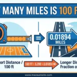 Infographic is showing that How Many Miles Is 100 Feet? Complete Conversion Guide If you’ve ever
