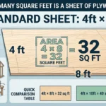 Infographic is showing that How Many Square Feet Is a Sheet of Plywood?