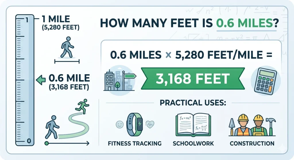 How Many Feet Is .6 Miles?