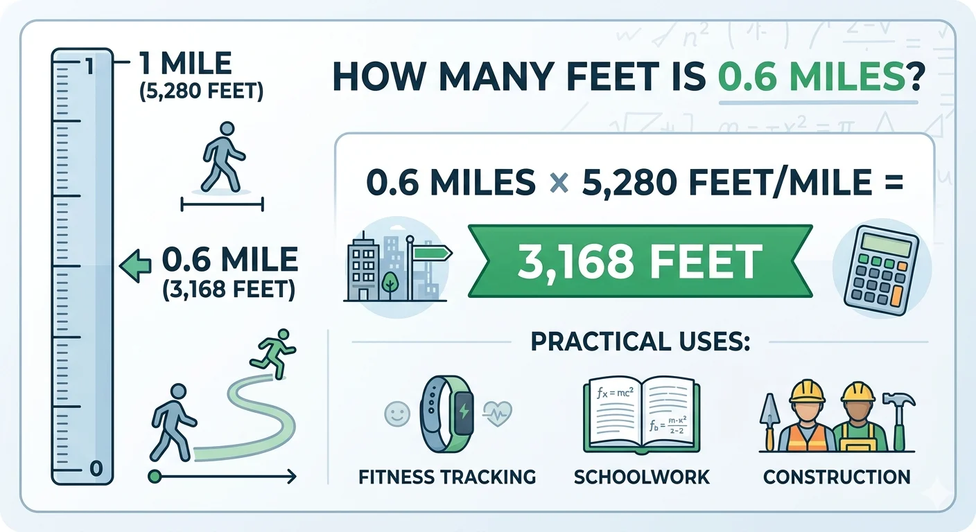 How Many Feet Is .6 Miles?