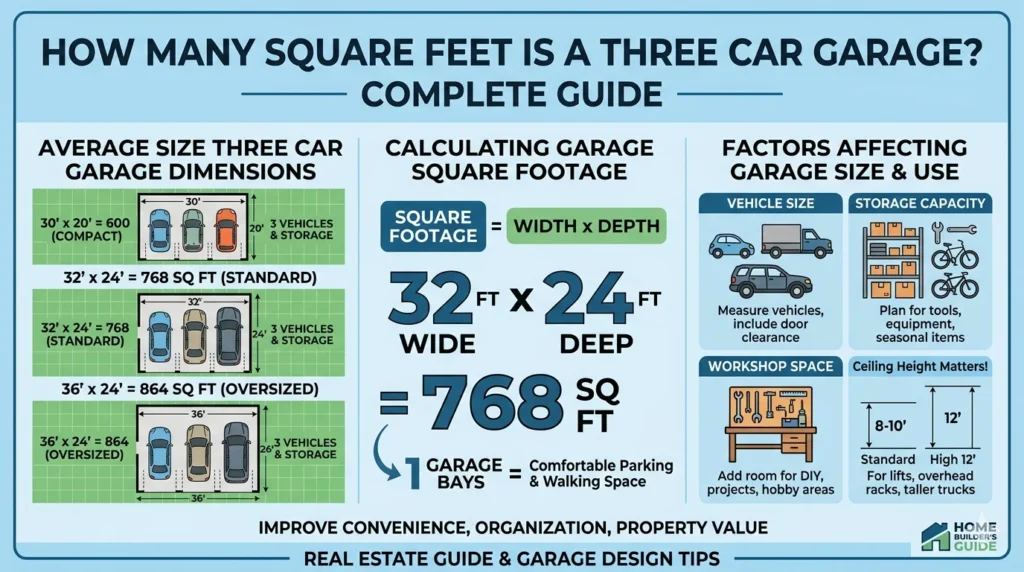 traffic is showing that How Many Square Feet Is a Three Car Garage?