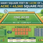 Infographic is showing How Many Square Feet in 1 Acre of Land?