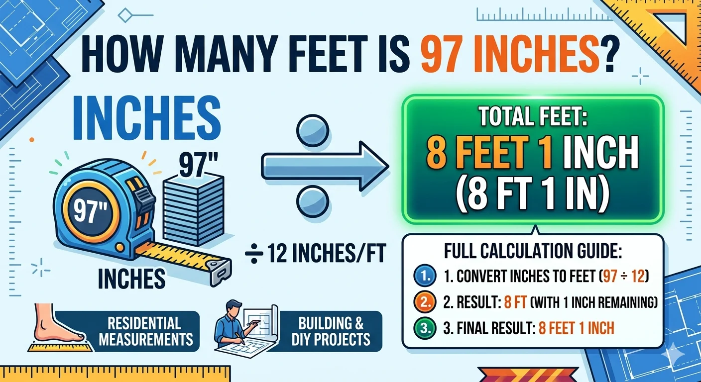 How Many Feet is 97 Inches? Complete Conversion Guide