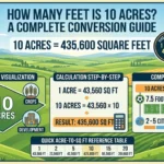 Infographic is showing that How Many Feet Is 10 Acres? (Exact Conversion Guide)
