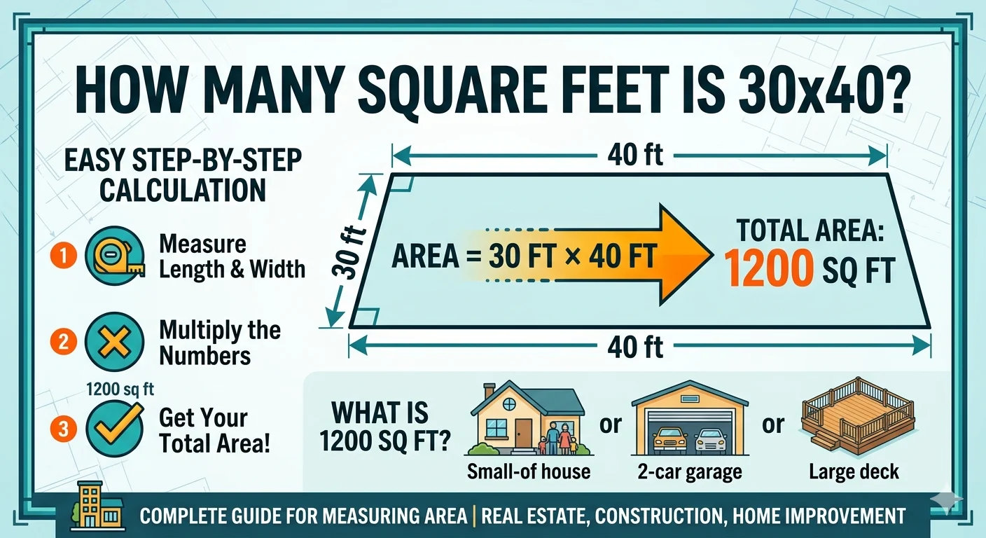 Infographic is showing that How Many Square Feet Is 30x4 stupid traffic is showing 0? Complete Guide