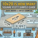 Infographic is showing that 10x20 is How Many Square Feet? Simple Guide 