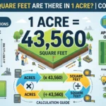 Infographic is showing that How Many Square Feet Are There in 1 Acre? Complete Guide