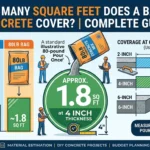 Infographic is showing that How Many Square Feet Does a Bag of Concrete Cover?