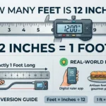 Infographic is showing that How Many Feet Is 12 Inches? Simple Conversion Guide