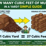 Infographic is showing that How Many Cubic Feet of Mulch in a Yard? Simple Guide