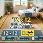 Infographic is showing thatHow Many Square Feet in a 12 x 12 Room? Simple Guide