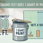 Infographic is showing that bHow Many Square Feet Does 1 Quart of Paint Cover?