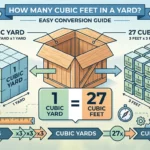 Infographic is showing that How Many Cubic Feet in a Yard? Easy Conversion Guide