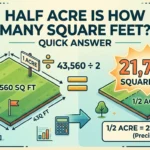 Infographic is showing that Half Acre Is How Many Square Feet? Quick Answer