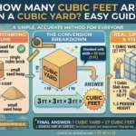Infographic is showing that How Many Cubic Feet Are in a Cubic Yard? Easy Guide