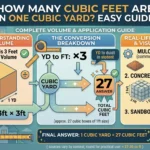 Infographic is showing that How Many Cubic Feet Are in One Cubic Yard? Easy Guide
