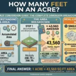 Infographic is showing that How Many Feet in an Acre? Easy Conversion Guide