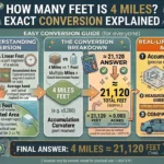 Infographic is showing that bHow Many Feet Is 4 Miles? Exact Conversion Explained