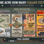 Infiographic is showing that One Acre How Many Square Feet? Exact Conversion Guide