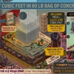 Infographic is showing that How Many Cubic Feet in 60 lb Bag of Concrete? Guide