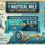 Infographic is showing thar How that Many Feet Is a Nautical Mile? Exact Conversion Guide